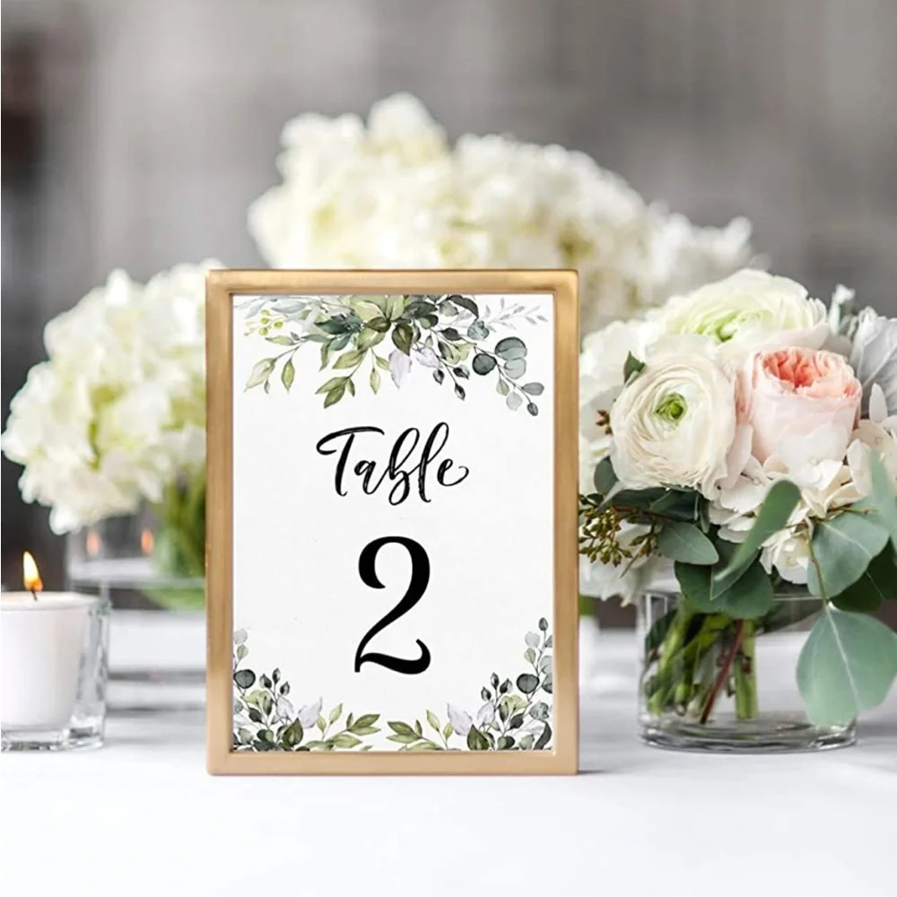 New in Package Table Cards 1-25 Printed on Both Sides Set of 26 Cards Greenery